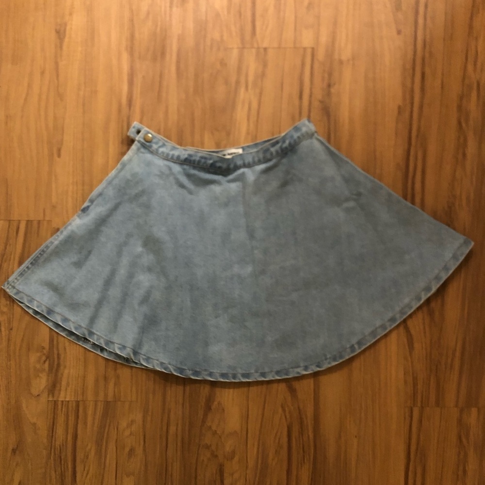 American Apparel circle skirt light denim